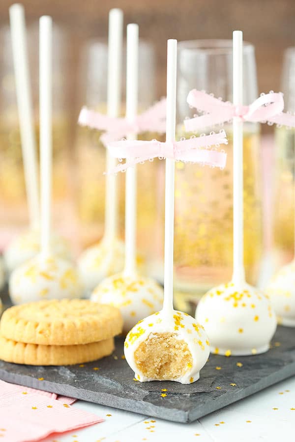 No Bake Champagne Cookie Pops recipe