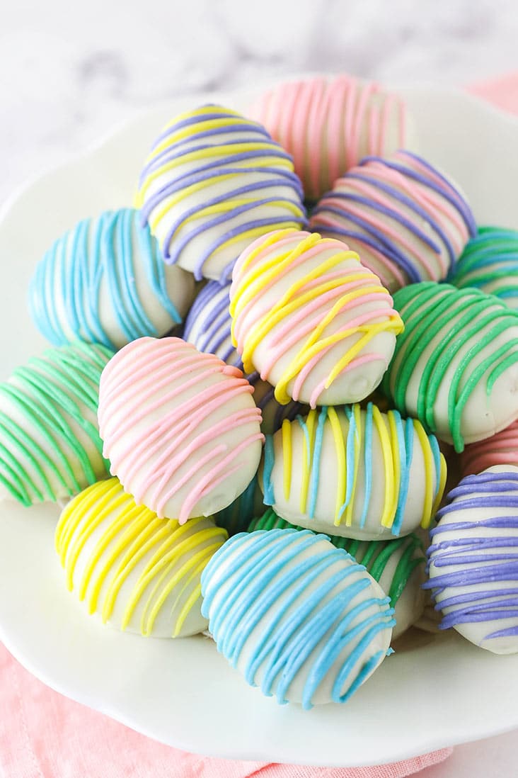 easter egg balls in a bowl, image from side angle