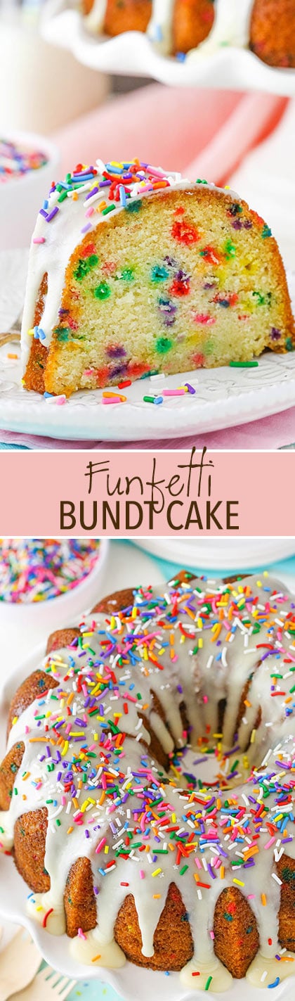Funfetti Bundt Cake - moist and full of sprinkles!