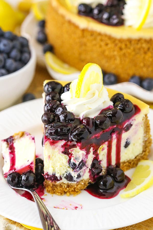 Easy Lemon Blueberry Cheesecake