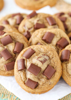 close up image of Mocha Chocolate Chunk Cookies