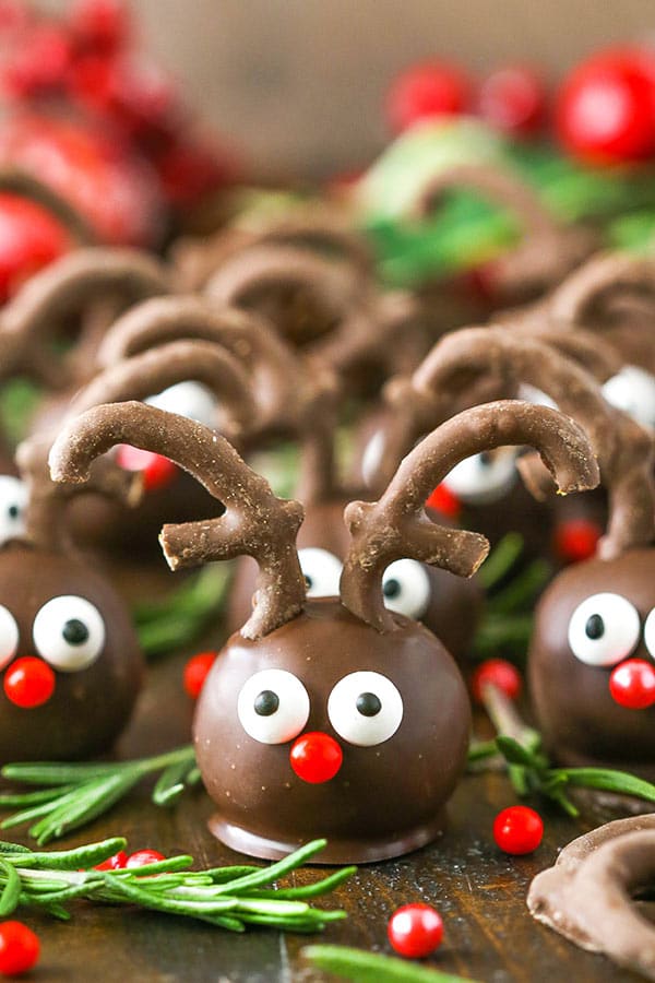 Reindeer Cookie Balls - an easy, perfect dessert for Christmas!